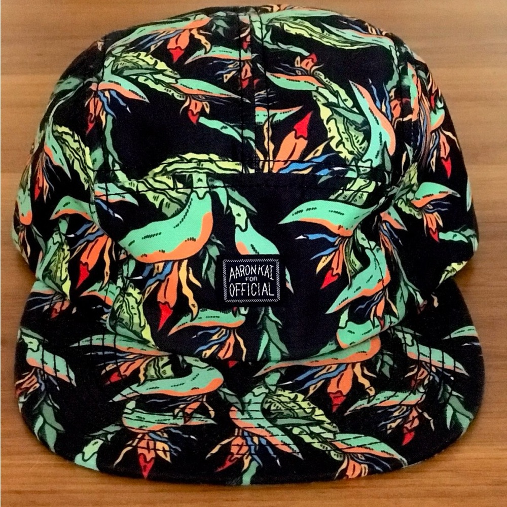 Official five panel hat new old dead stock leather strap official emboss